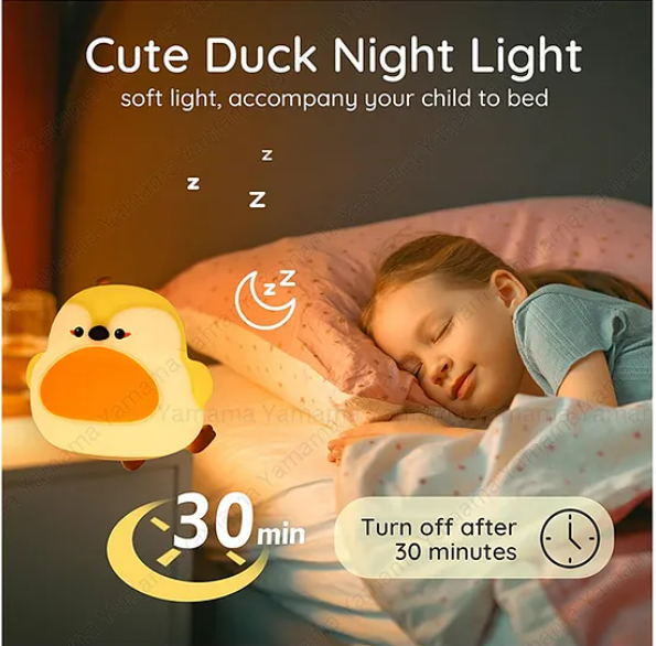 Cute Night Light For Kids Cute Robin Silicon Night Light Super Cute Silicone Night Lamps Squishy LED Animal Night Light Silicone Dimmable Timed Bedside Lamp USB Rechargeable Touch Light Night Lamp - Multicolor