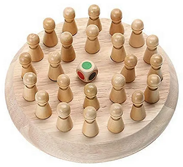 Wooden Brain Teaser With Maze Ball Board Game - Brown