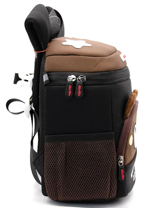 Bubu Bear Cute Luxury Bucket Backpack For Kids And Toddlers Warterproof Lightweight Spine Protection Backpack With Reflective Design For Kids Premium Design Bag For Kids Best For Pre School Kindergartens Picnic And Holidays - Height 9 Inches