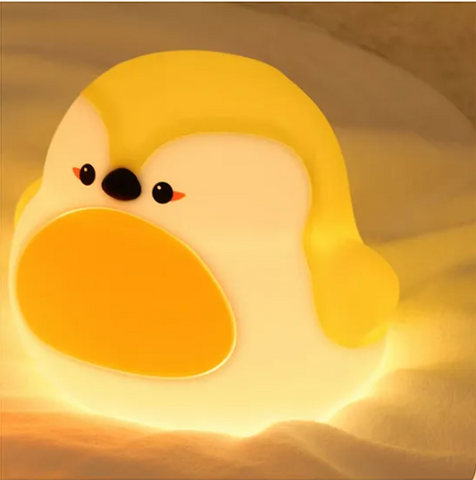 Cute Night Light For Kids Cute Robin Silicon Night Light Super Cute Silicone Night Lamps Squishy LED Animal Night Light Silicone Dimmable Timed Bedside Lamp USB Rechargeable Touch Light Night Lamp - Multicolor
