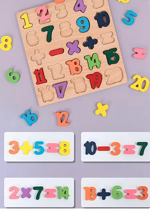 Numeric Wooden Montessori Board Puzzle Game