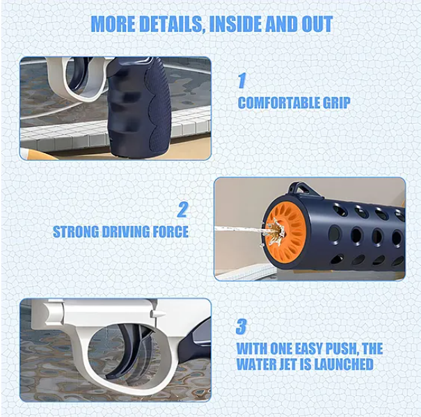 Realistic Water Gun Toys For Kids Electric Revolver Single Water Gun Toys With Water Backpack Repeater Automatic Water Spray Gun - Multicolor