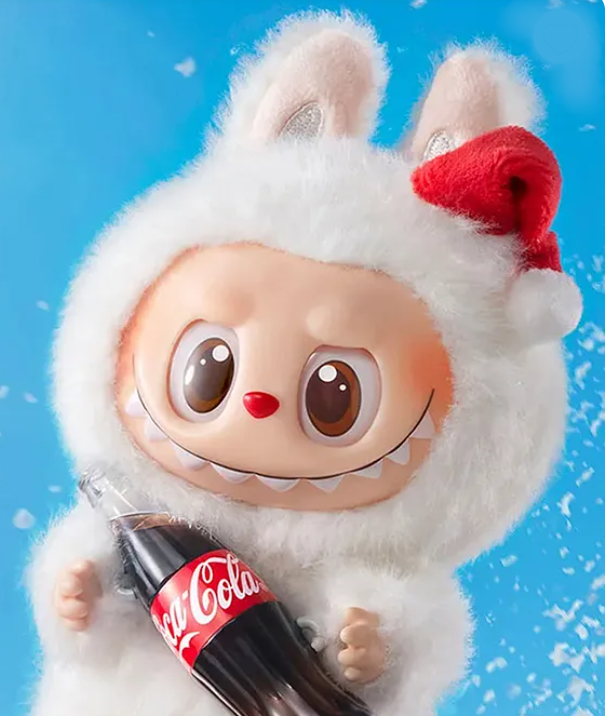 Cute Labubu Cocacola Style Vinyl Plush Keychain Mystery Box Collectible Toy for Kids & Adults (Pack of 1 - Color and Design May Vary)