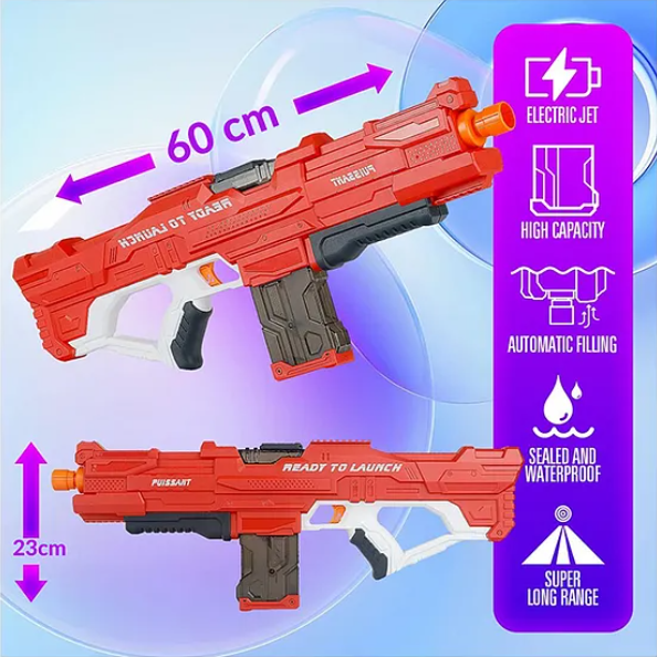Chargeable Electric Water Gun Toy with High-Pressure Continuous Shooting 450 ml capacity Automatic water filling| Holi water Gun- Color May Vary