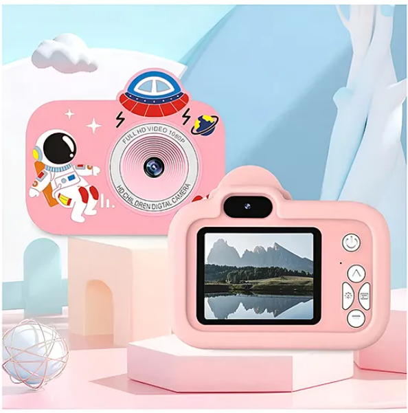 Space Ultimate Digital Camera Digital Handy Portable Camera Full HD 1080P 2.0 Screen With Inbuilt Games - Pink