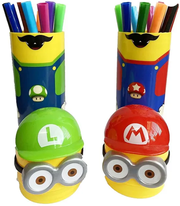 Minions Character Theme Sketch Pens Box With 12 Pens Each Superfine Nib Sketch Pens For Kids Color And Design May Vary