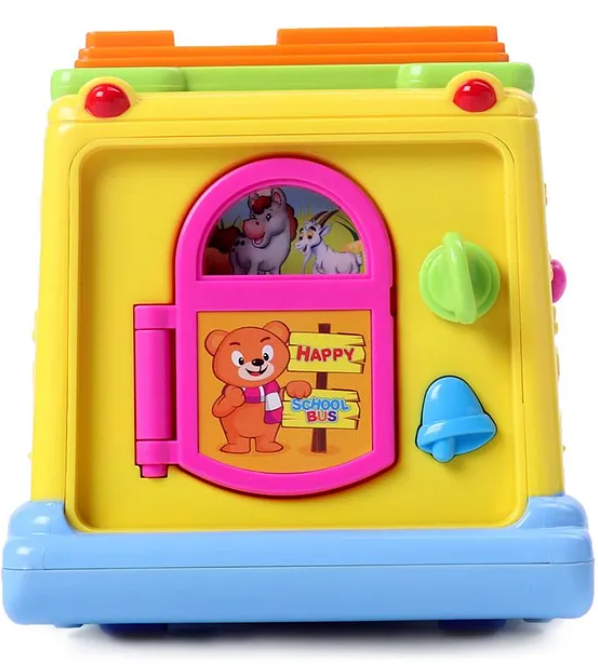 Multi Activity School Bus with Light & Music- Multicolor