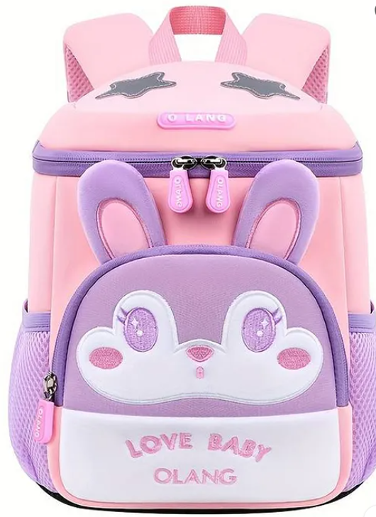 Tutu Love Bunny Cute Luxury Bucket Backpack Waterproof Lightweight Spine Protection Backpack With Reflective Design Premium Design Bag For Pre School Kindergartens Picnic And Holidays Multicolor