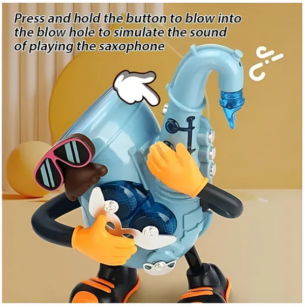 Musical Toy Mr. Rock Musical Cartoon Robot Singing And Dancing Toy With Lights And Music For Kids - Multicolor