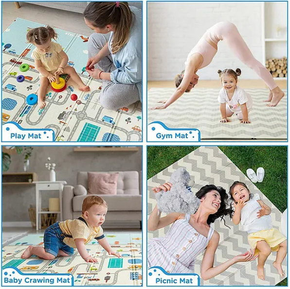 Double Sided Water Proof Extra Large Fordable Foam Baby Play Mat