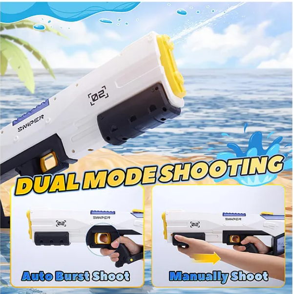 Electric water gun toy automatic water spray high pressure water play gun toy Electric Continuous Emission Toy summer vacation toys kids toys Holi water gun Toys Adult Toys Family Entertainment Toys Pool Toys - Color May Vary
