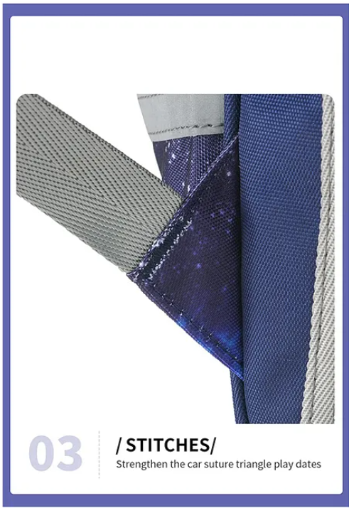 Space Design High Quality Durable Fabric Casual Multipurpose Backpack Blue- Height 16 Inches