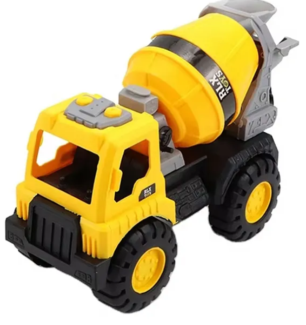 Friction Powered Construction Cement Mixer Truck Super Builder Truck Vehicle Car Toys For Kids - Multicolor