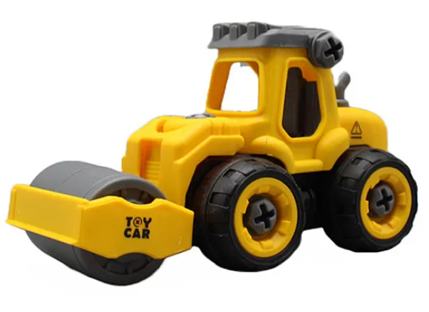 Removable And Assembly DIY Construction Engineering Car Toy With Screwdriver For Kids And Toddlers 4 Peces - Multicolor