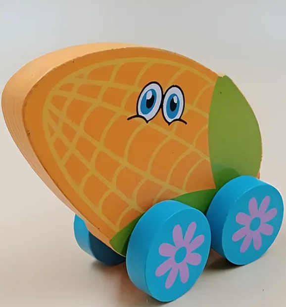 Colorful Wooden Fruits Vehicles Cars
