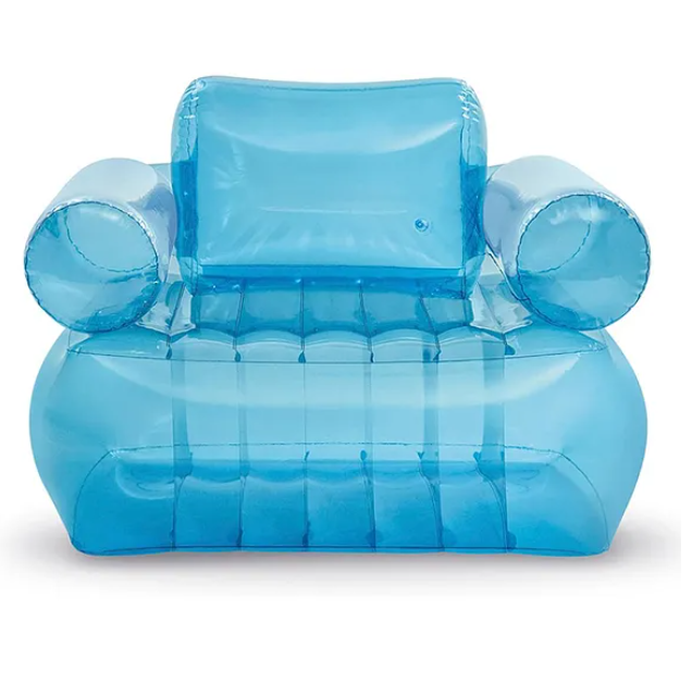 Inflatable Blue Armchair Transparent Sofa Inflatable Armchair Intex Air Furniture Blue