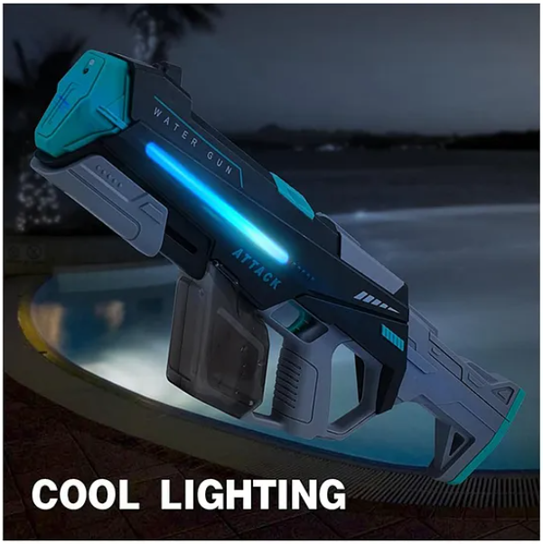 Electric water gun toy black technology repeater automatic water spray high pressure water play gun toy Electric Continuous Emission Toy summer vacation toys kids toys Summer - Multicolor