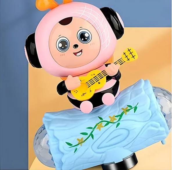 Musical Cute Face Change Little Bee Toys With 360 Degree Rotating Universal Wheel Lights And Music Kids Toys Color May Vary