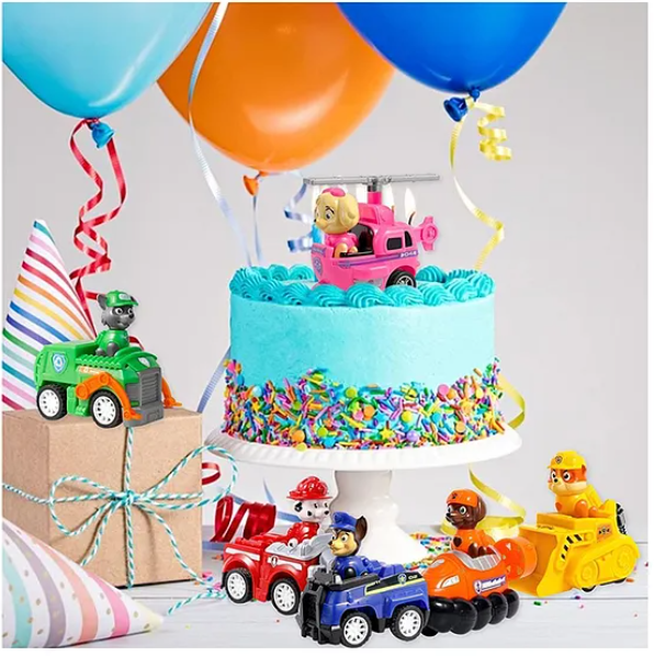 9 Pcs Dog Paw Patrol Theme Cars Toy Set Die-Cast Pull Back Cars Toys For Kids Fun Kids Engaging Dog Special Patrolling On Cars Toys - Multicolor