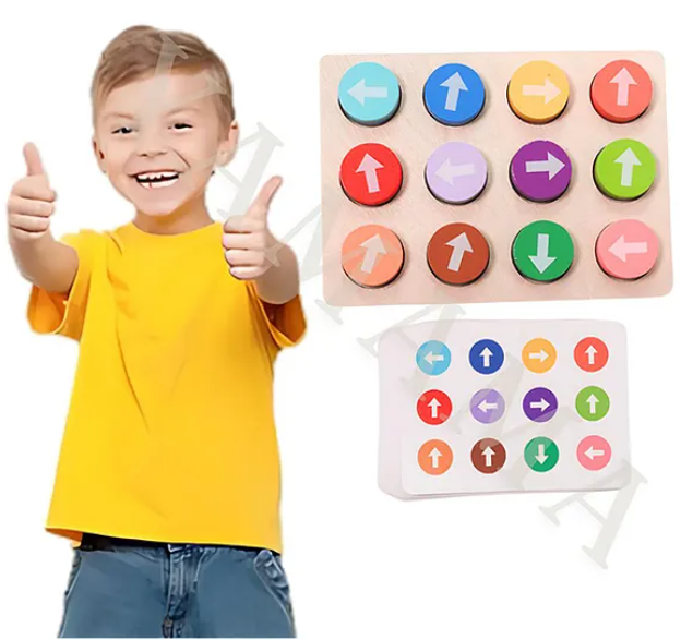 Puzzle Arrow Game Wooden Puzzle with Bell Kit for kids. Multi color