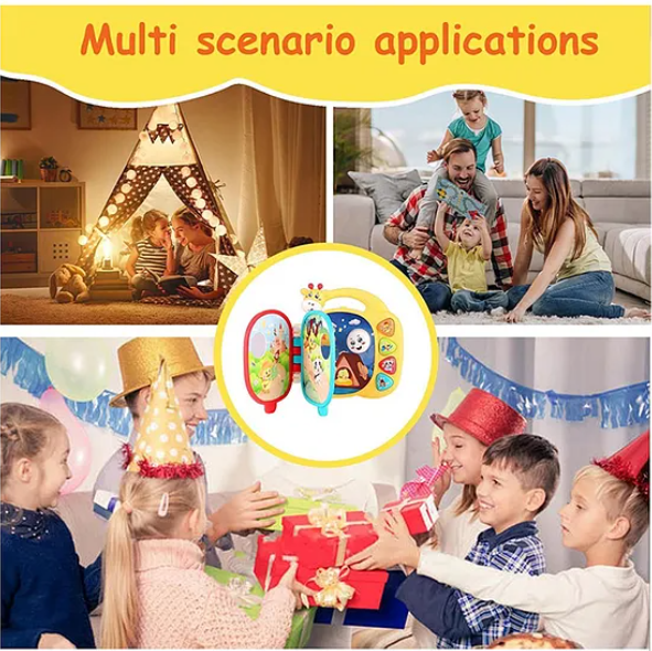 Giraffe Musical Storybook Toys With Lights And Soothing Music Fun Entertainment Kids Toys Educational Giraffe Learning Book Toy - Multicolor