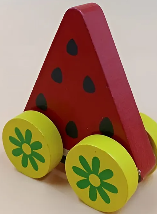 Colorful Wooden Fruits Vehicles Cars