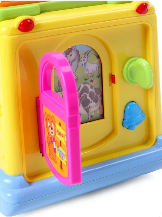 Multi Activity School Bus with Light & Music- Multicolor