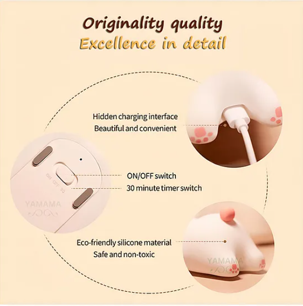 Big Face Rabbit Silicone Night Light Squishy LED Animal Night Light Silicone Dimmable Timed Bedside Lamp Kawaii Light Up USB Rechargeable Rabbit Touch Light Night Lamp Multicolor