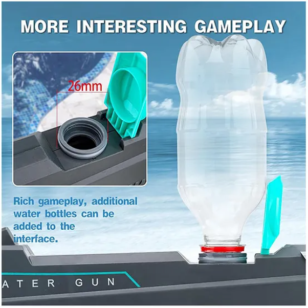 Electric water gun toy black technology repeater automatic water spray high pressure water play gun toy Electric Continuous Emission Toy summer vacation toys kids toys Summer - Multicolor