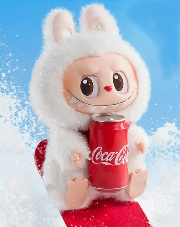 Cute Labubu Cocacola Style Vinyl Plush Keychain Mystery Box Collectible Toy for Kids & Adults (Pack of 1 - Color and Design May Vary)