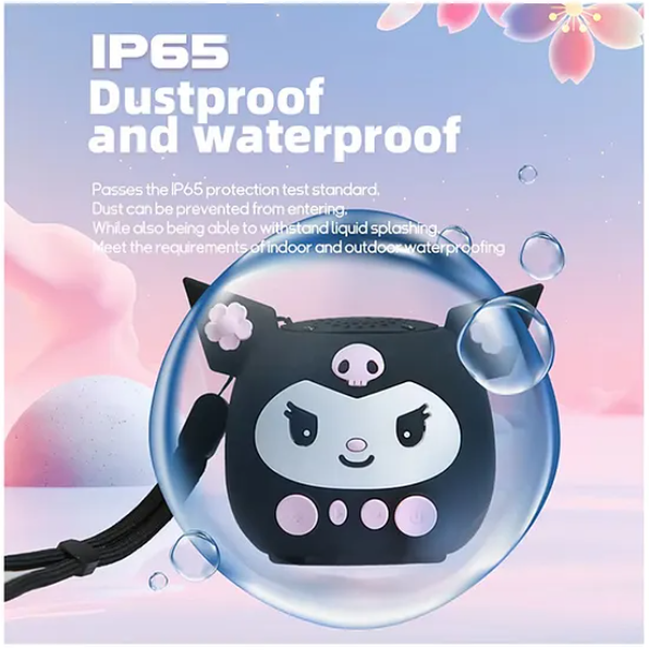Yamama Kuromi Mini Bluetooth Speaker Cute & Portable Wireless Speaker with Powerful Sound | Kuromi Design, Compact & Travel-Friendly for Kids, Teens, and Adults- (Pack of 1 Color May Vary)