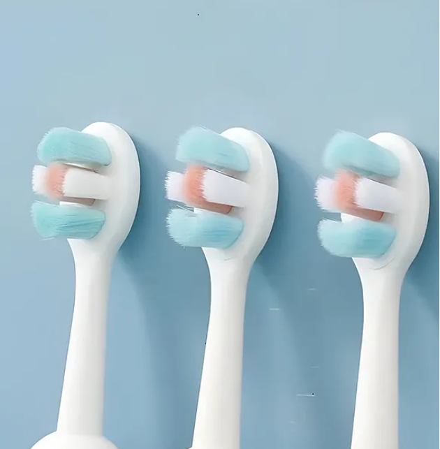 Toothbrush For Baby And Kids Cute Space Astronaut Design Soft Extra Microfiber Soft Bristles Unisex Super Soft Manual Finger Toothbrush - (Pack of 3 Color And Design May Vary)