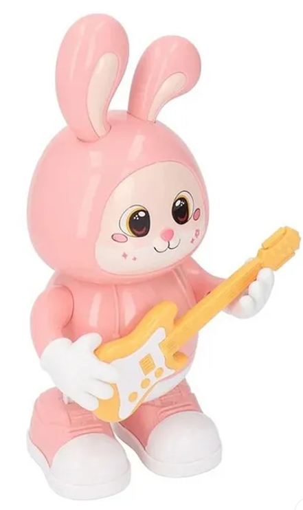Rabbit Guitarist Cute Musician Musical Toy For Kids Dancing Bunny Musical Toys With Guitar On Hands Interactive Soothing Music And Lights Color May Vary