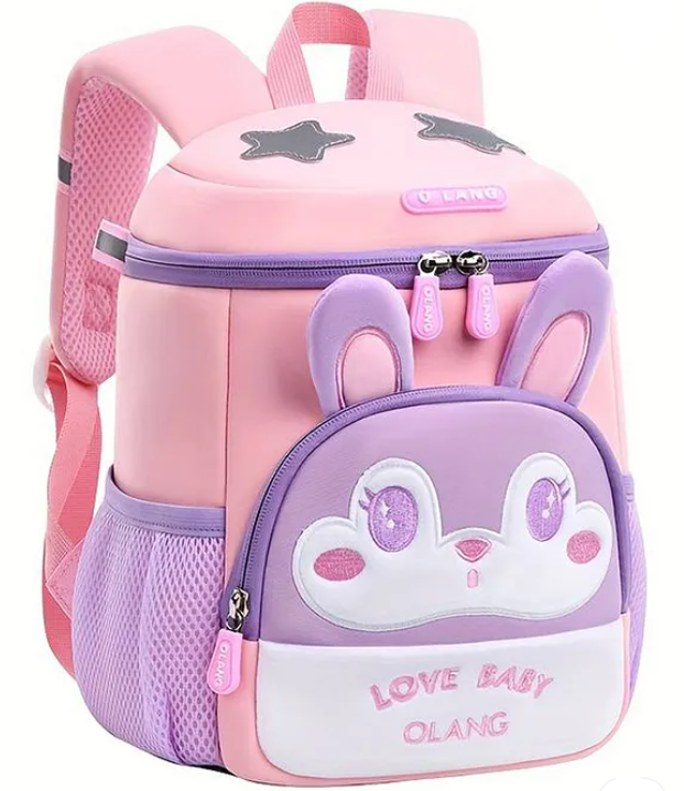 Tutu Love Bunny Cute Luxury Bucket Backpack Waterproof Lightweight Spine Protection Backpack With Reflective Design Premium Design Bag For Pre School Kindergartens Picnic And Holidays Multicolor