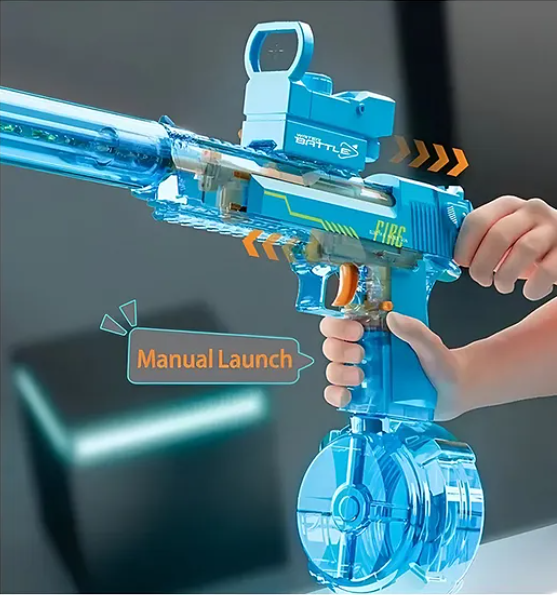 Realistic Water Gun Toys For Kids Electric Desert Eagle Water Gun Toys With LED Lights Repeater Automatic Water Spray Gun High Pressure Water Play Gun Toy - Color May Vary
