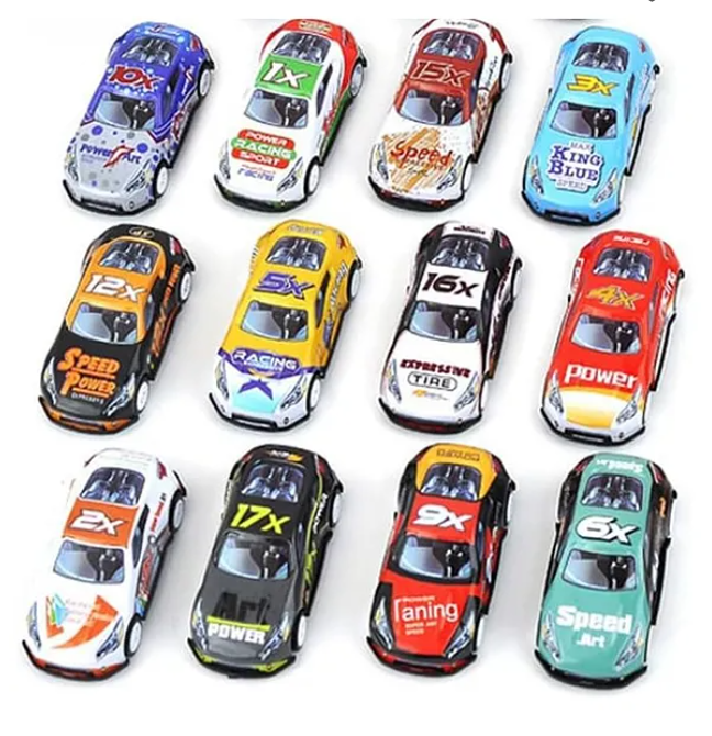Racing Car Toys For Kids Colorful Alloy Metal Die-cast Pull Back Powered Fun Engaging 10 Pcs Multicolor
