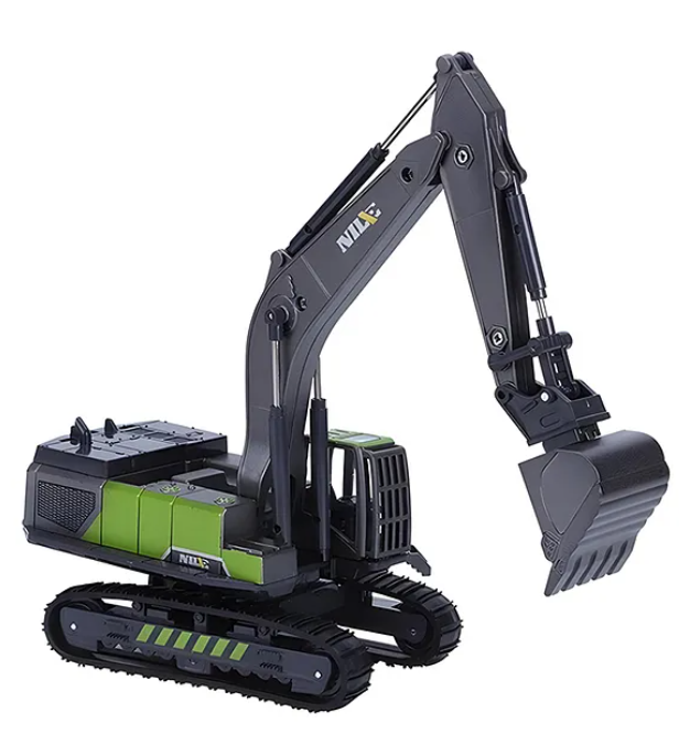 Friction Powered 360 Degree Rotating Crane Alloy Excavator Bulldozer Toys For Kids Construction Engineering Vehicle Model Kids Toys - Multicolor