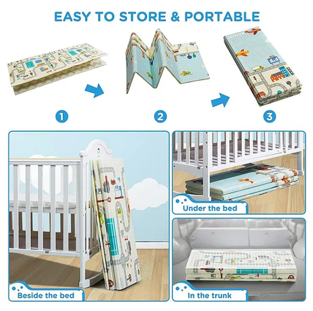 Double Sided Water Proof Extra Large Fordable Foam Baby Play Mat
