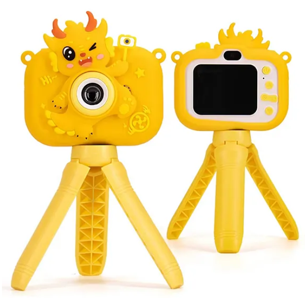 Digital Handy Portable Cute Cartoon Kids Camera Full HD 1080P 2.0 Screen with Inbuilt Games And Tripod Stand (Pack of 1 Color May Vary)