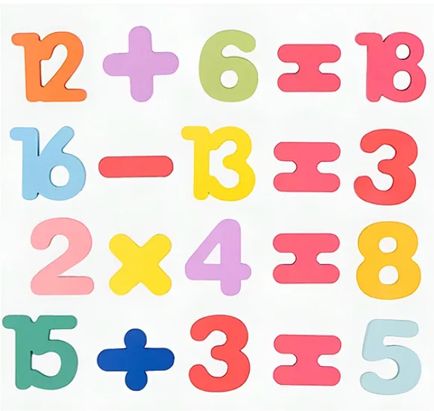 Alphabet Numeric Geometric Shaped Wooden Puzzle Game Toy For Kids Baby Early Educational Children Montessori Board Puzzle Toy (Pack of 3 - Multicolor)