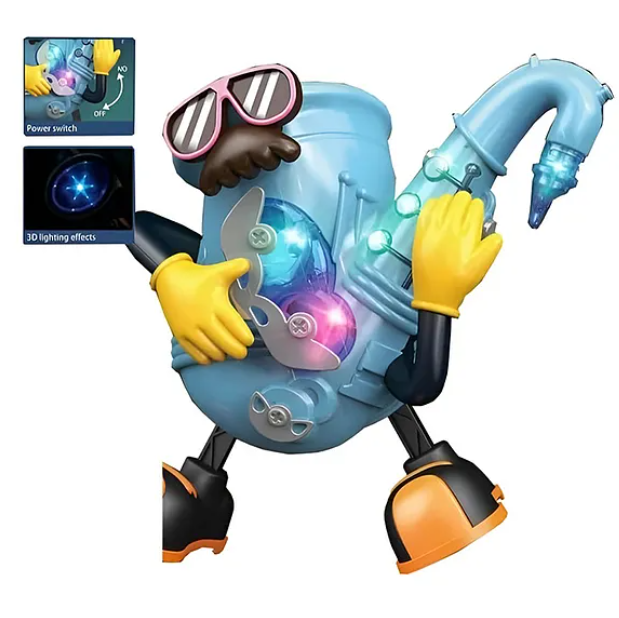 Musical Toy Mr. Rock Musical Cartoon Robot Singing And Dancing Toy With Lights And Music For Kids - Multicolor