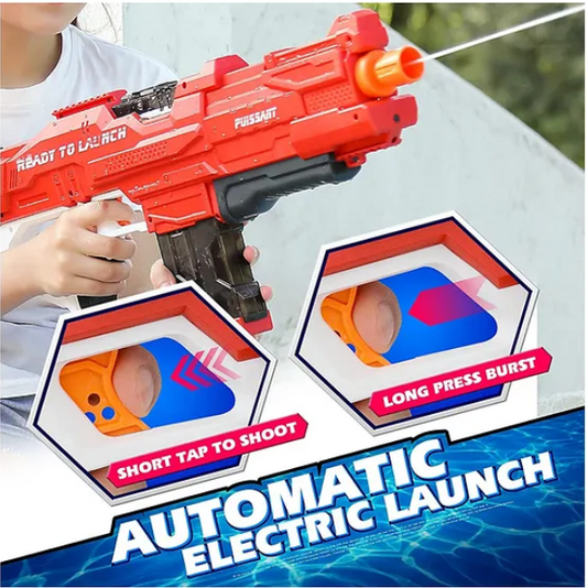 Chargeable Electric Water Gun Toy with High-Pressure Continuous Shooting 450 ml capacity Automatic water filling| Holi water Gun- Color May Vary