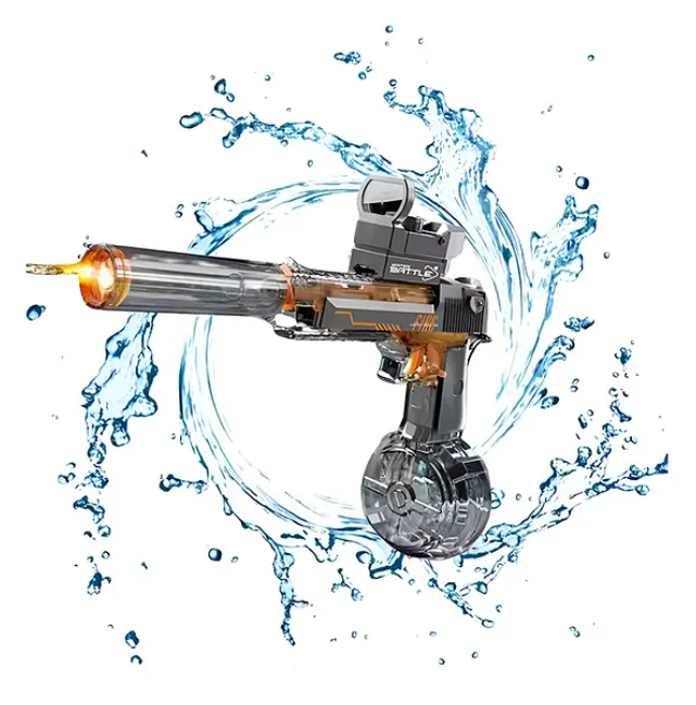 Realistic Water Gun Toys For Kids Electric Desert Eagle Water Gun Toys With LED Lights Repeater Automatic Water Spray Gun High Pressure Water Play Gun Toy - Color May Vary