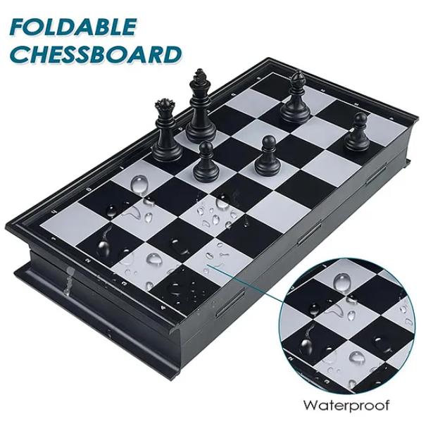 Magnetic Toys For Kids Magnetic Chess Toys For Kids Educational Kids Toys Travel Chess Set With Folding Chess Board Game For Kids And Adults High Quality Foldable Chess Game Multicolor