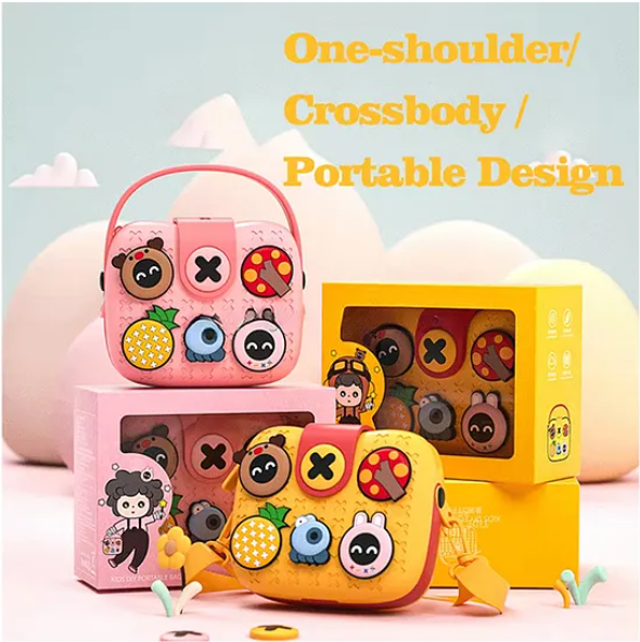 Kids Mini Purse Sling Bag with Trinkets | EVA Children Trendy Crossbody Bag for Kids with Adjustable Strap, Waterproof Design & Spacious Storage (Pack of 1 Color & Design May Vary)