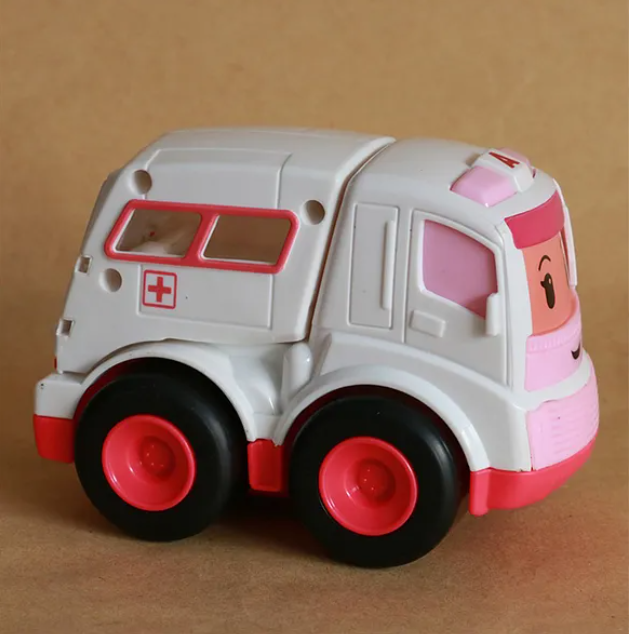 Friction Powered Rescue Team Toy Car Set For Kids 4 pieces - Multicolor