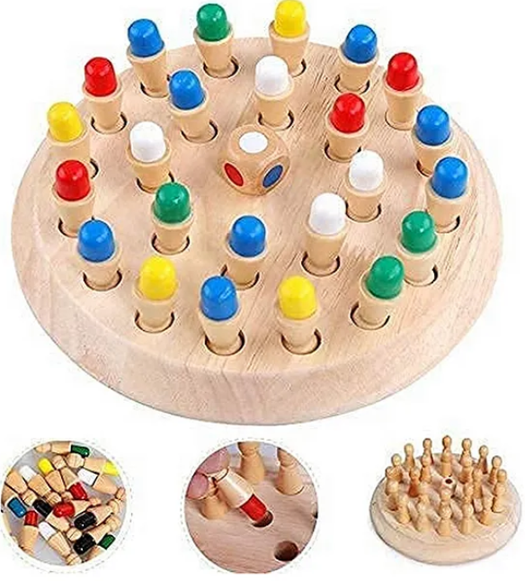 Wooden Brain Teaser With Maze Ball Board Game - Brown