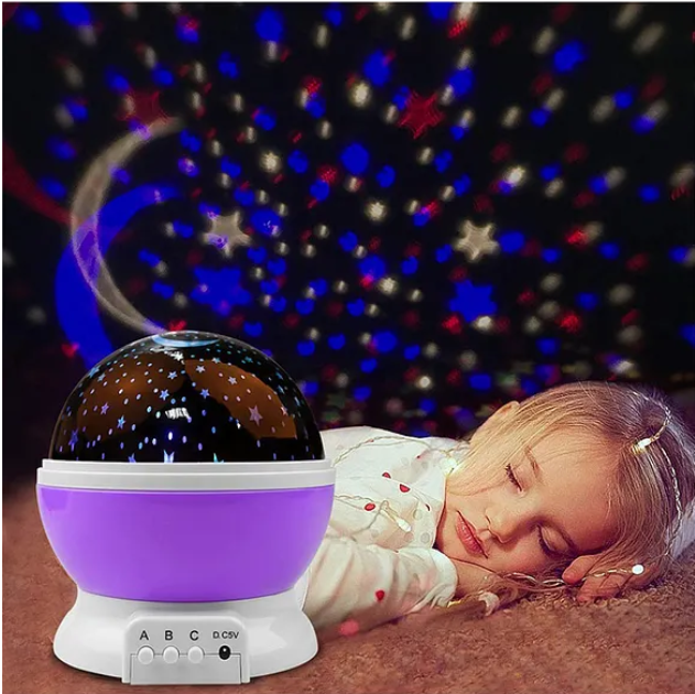 Star Master Rotating 360 Degree Moon Night Light Lamp Projector - Colour May Vary