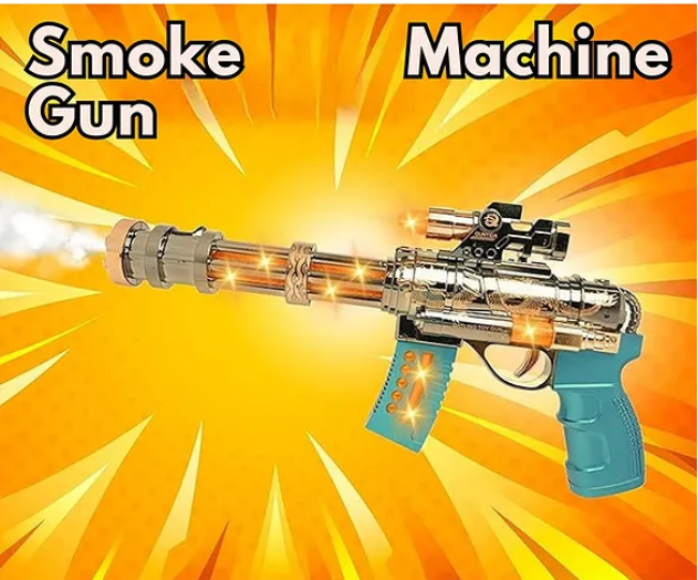 Rocky's Combat Gun Toys For Kids With Smoke Effects, Vibration, Lights & Sound Fun Entertainment Smoke Spray Gun Kids Toys (Pack of 1 Color May Vary)