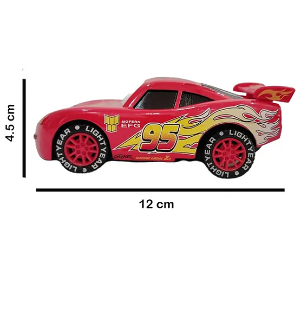 Amazing Mc-Queen Car Pull Back Toys For Kids with Lights And Sounds Die-Cast Racing Metal Cars Toys High Speed And Unbreakable Toy - Multicolor